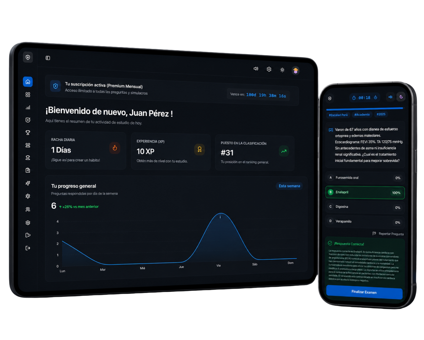Dashboard ResiQuiz Mockup